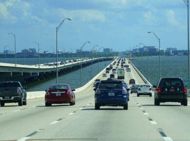 Traffic with lots of Floridian drivers