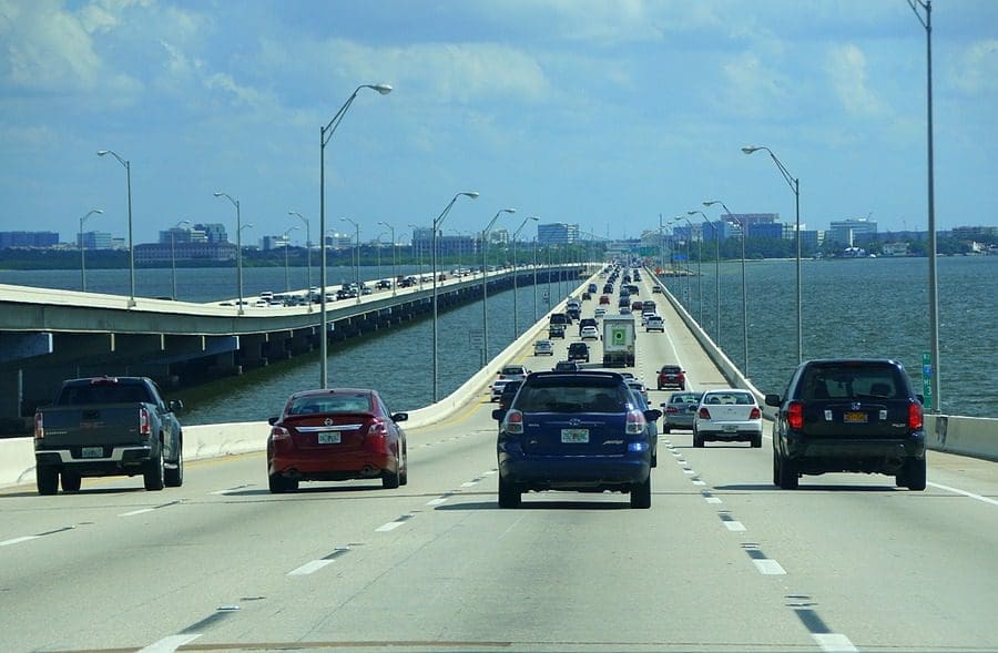 Traffic with lots of Floridian drivers