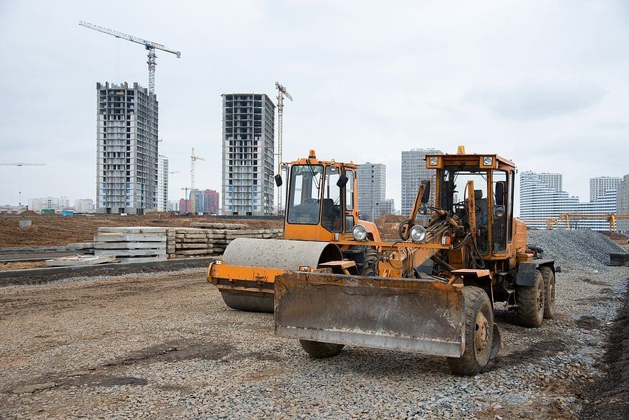 Construction Site with Heady Machinery