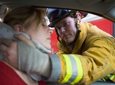 Firefighters Saving Woman