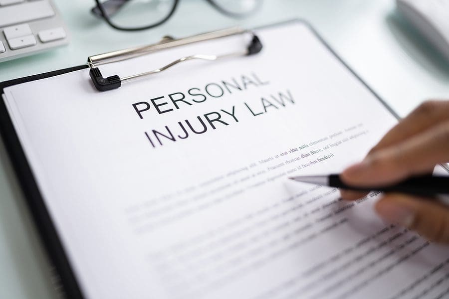 Personal Injury Law And Legal Compensation. Claim Paper