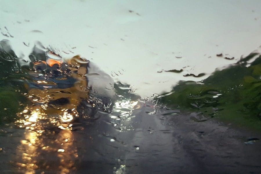 accident because of raining