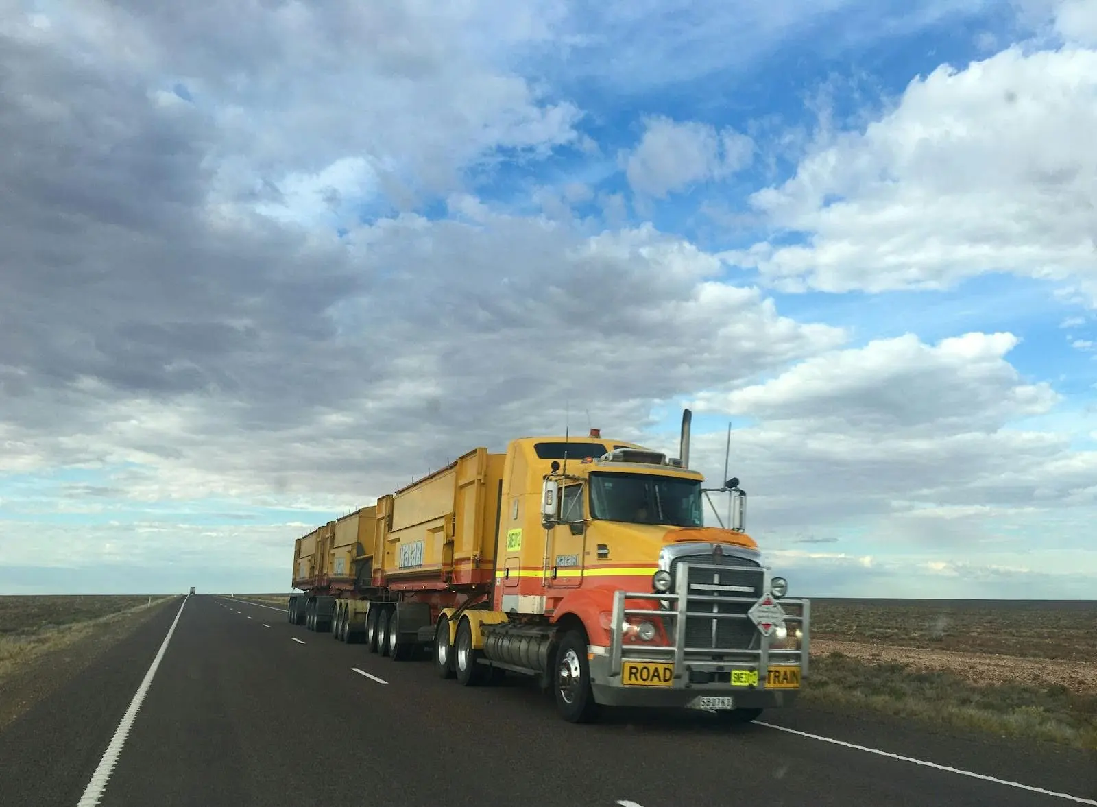 Semi truck operated by a fatigued driver on the highway