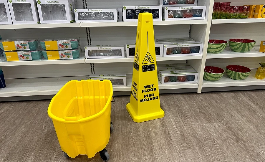 wet floor in a store increases the risk of a patron sustaining a slip and fall injury