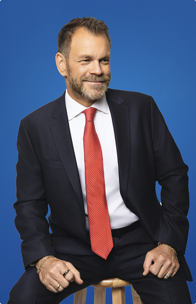 personal injury lawyer looking right